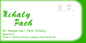 mihaly pach business card